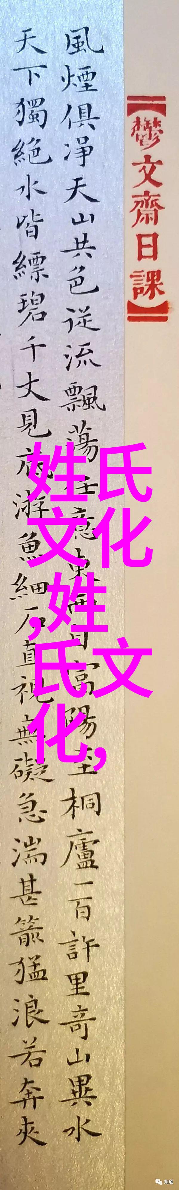 中国姓氏的由来